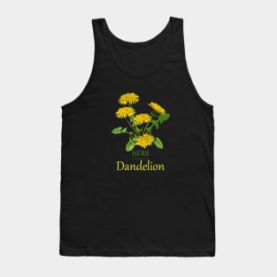 Herb Dandelion-Dandelion-Herb plant -Spring flower -Beautiful Herb flowers Tank Top